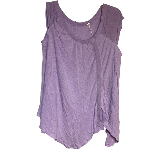Free People Lilac Fields Tank Top Asymmetrical Hem Sleeveless XS - Picture 1 of 6